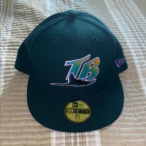 New Era Tampa ray Dark Teal 59FIFTY Cap with Vibrant Logo
